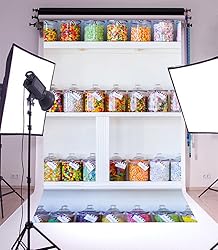Laeacco 5x7FT Vinyl Backdrop Candy Store