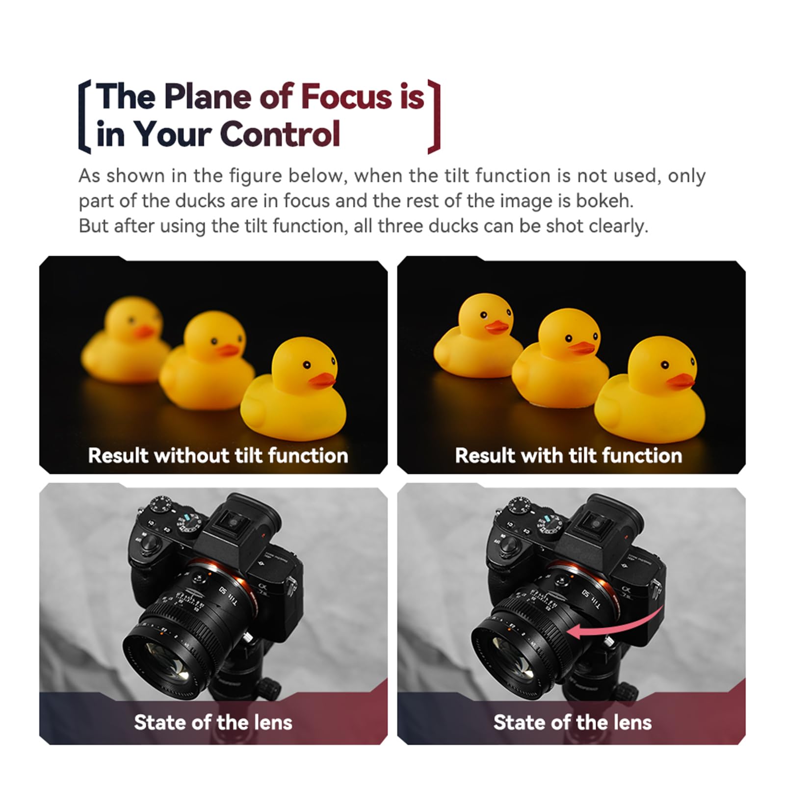 TTArtisan Tilt 50mm f1.4 Lens Full Frame Manual Focus Portrait Lenses Mirrorless Camera for E Mount A7 A7R A7S Series A7C A9 A9II A1 A5100 A6000 A6100 A6400 A6600 NEX-5 NEX-3 Series NEX-7