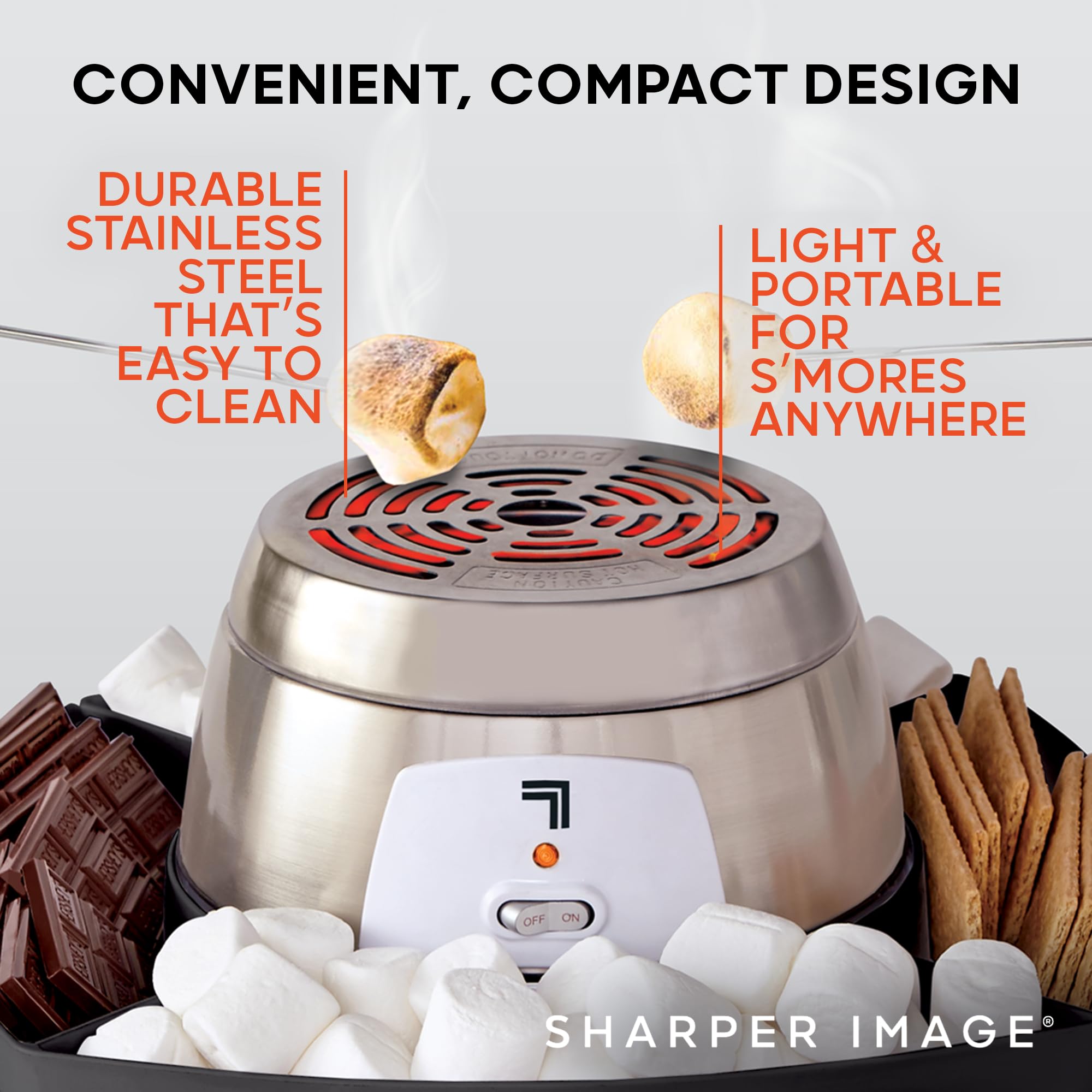 Mua SHARPER IMAGE Electric S'mores Maker [Amazon Exclusive] 8Piece Kit