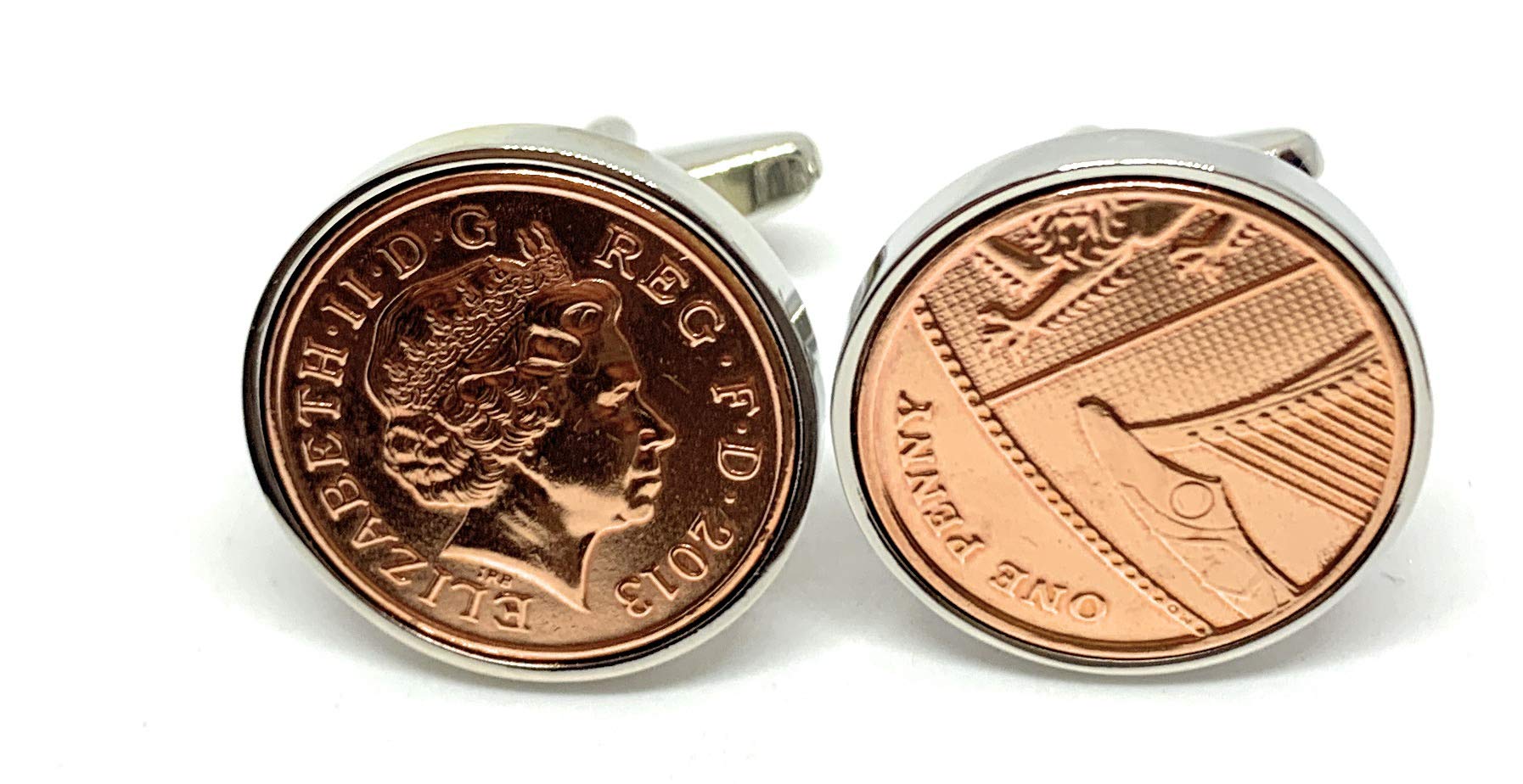 2013 wedding anniversary cufflinks Penny for luck
