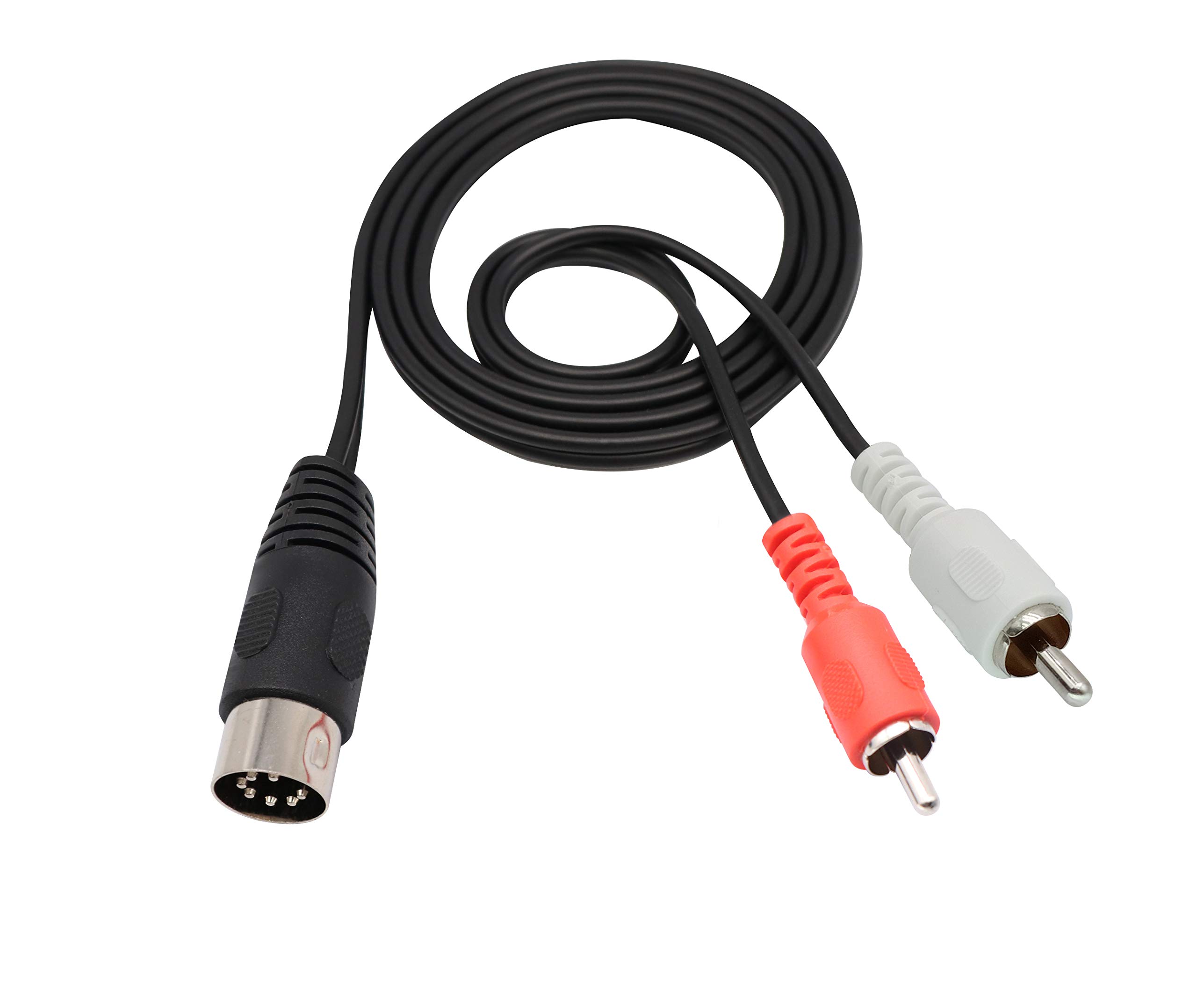 zdyCGTime 2RCA to DIN 7 Pin extension cable,Din 7 pin male to 2 RCA male audio cable extension,Compatible with Bang & Olufsen B & O, Naim, Quad,Stereo Systems. (1 M/3 ft)