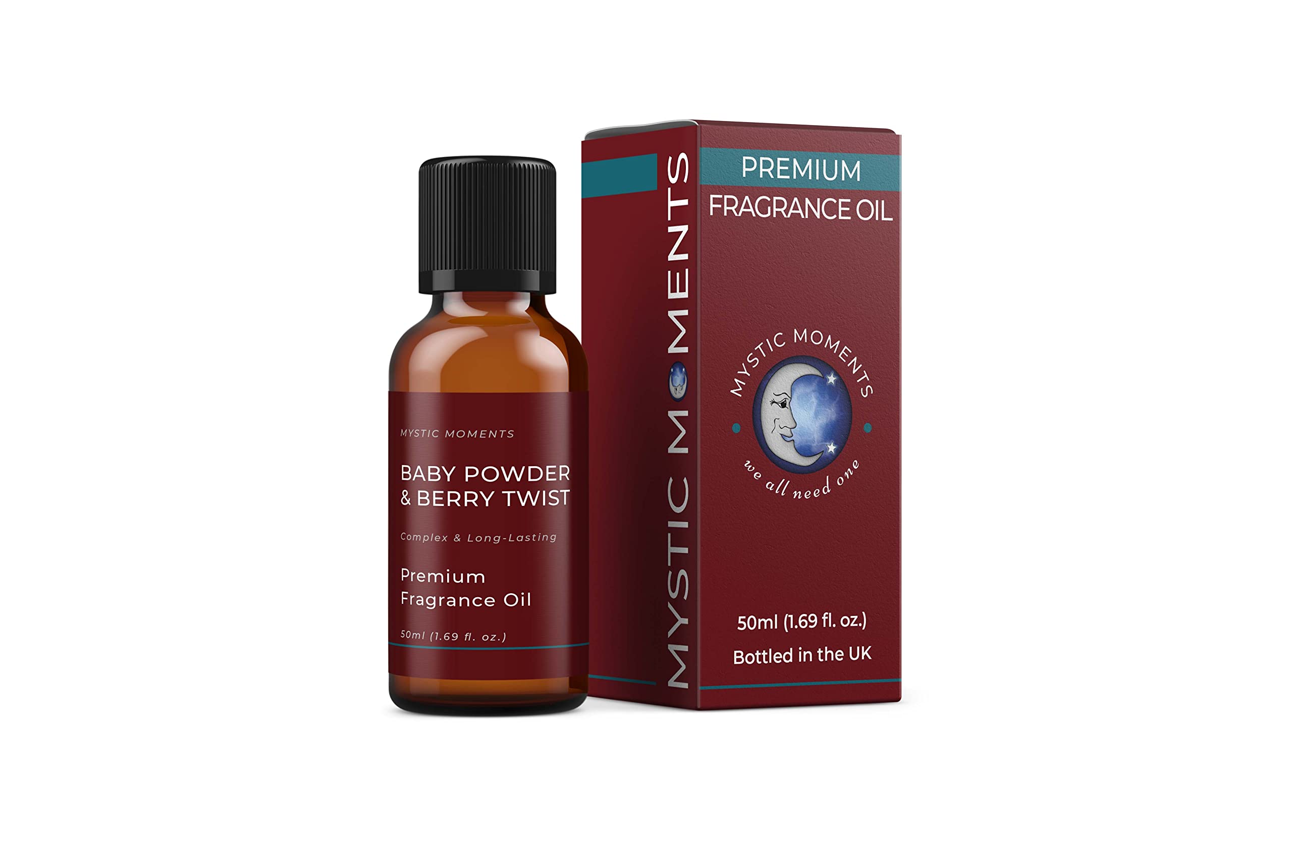 Mystic Moments | Baby Powder & Berry Twist Fragrance Oil - 50ml - Perfect for Soaps, Candles, Bath Bombs, Oil Burners, Diffusers and Skin & Hair Care Items