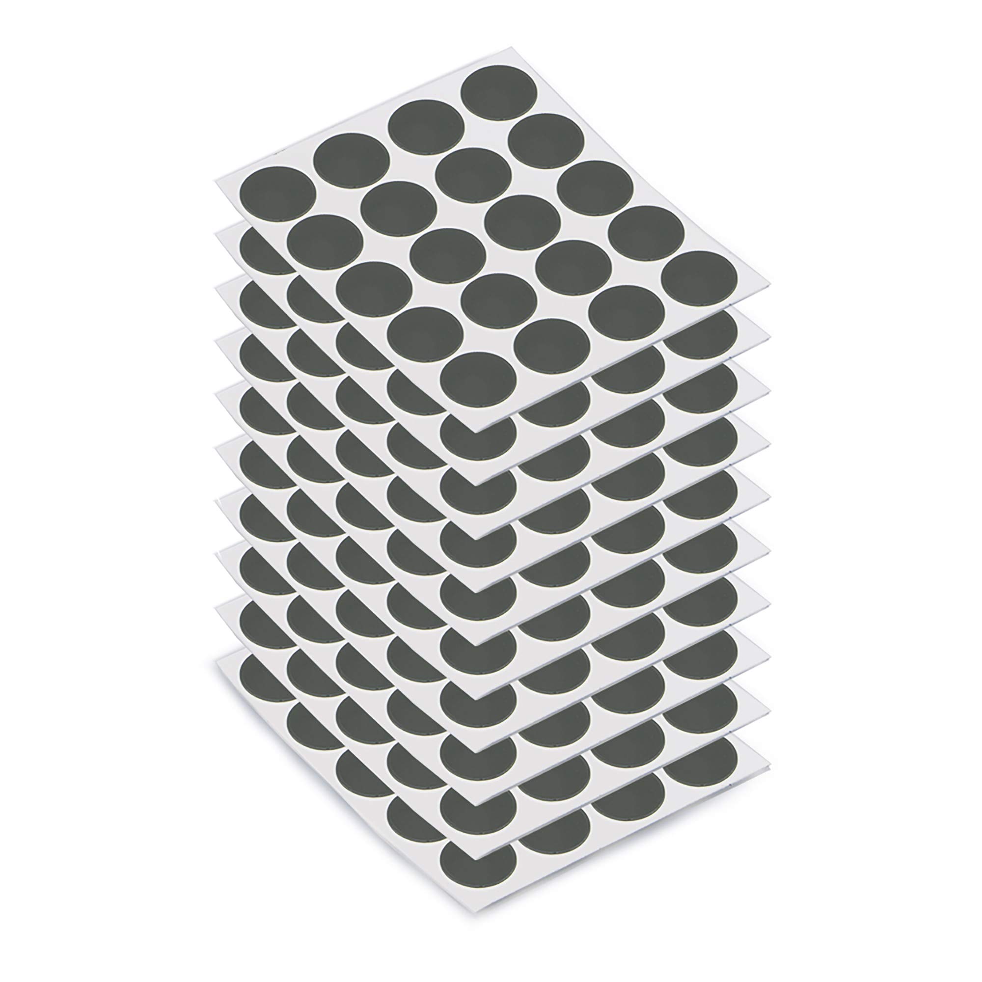 Emuca - Adhesive screw covers, D. 13 mm, Anthracite grey,200 units