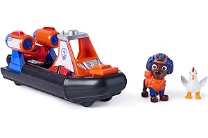 PAW Patrol: Search & Rescue, Zuma Rescue Hovercraft Water Vehicle with 2 Figures, Toy Boat with Pull-Back Action, Kids Toys f
