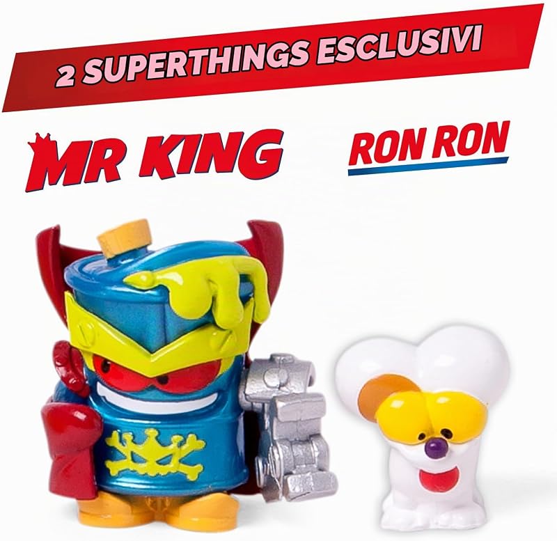 SUPERTHINGS KAZOOM Power – Hidden Base Mr. King. Tana di Mr. King della serie TV di Clan "Kazoom Power". Contiene 1 Base Hiddden, 1 Mr King Esclusivo, 1 Rum Esclusivo