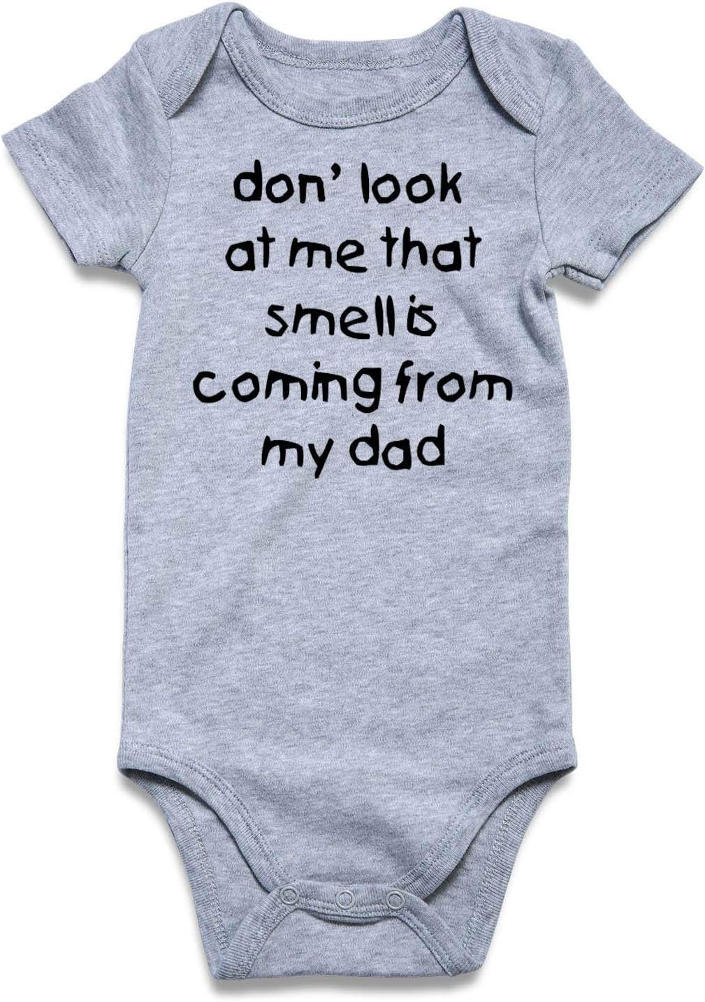 Lovefairy Baby Boys Girls Funny Letter Onesie Short Sleeve Layette Bodysuit Outfits 0-18 Months