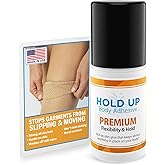 Hold Up Body Adhesive Premium – Roll On Body Glue for Dancers, Compression Socks, Thigh Highs, Costumes, Cosplay & More – Skin-Safe, Sweat-Resistant Adhesive – 2 oz – Made in The USA