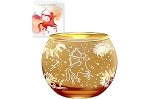 Aovila Sagittarius Gifts for Women, Sagittarius Votive Candle Holder Tealight Candle Holder Handmade for Table Home Decor, Zodiac Astrology Gifts Birthday Gifts for Women Friends