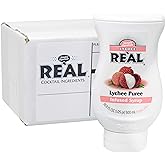 Lychee Reàl, Lychee Puree Infused Syrup, 16.9 FL OZ Squeezable Bottle (Pack of 1)
