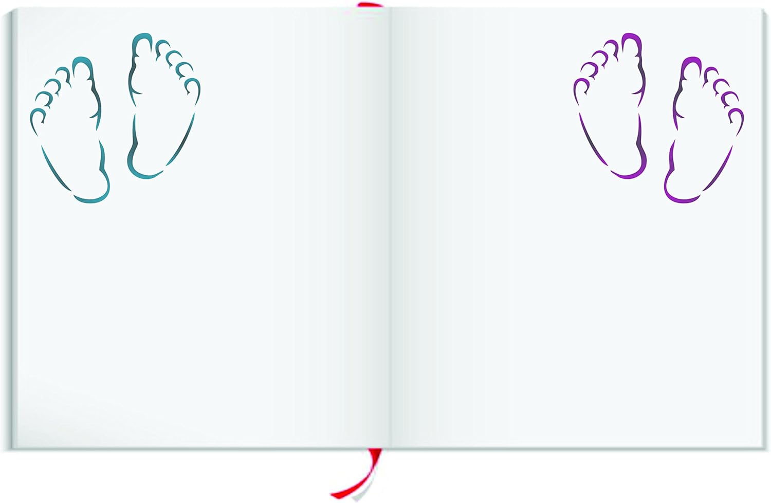 Baby Feet Stencil - 16.5 x 16.5cm (L) - Reusable New Born Babies Child Boy Girl Wall Stencil Template - Image 5