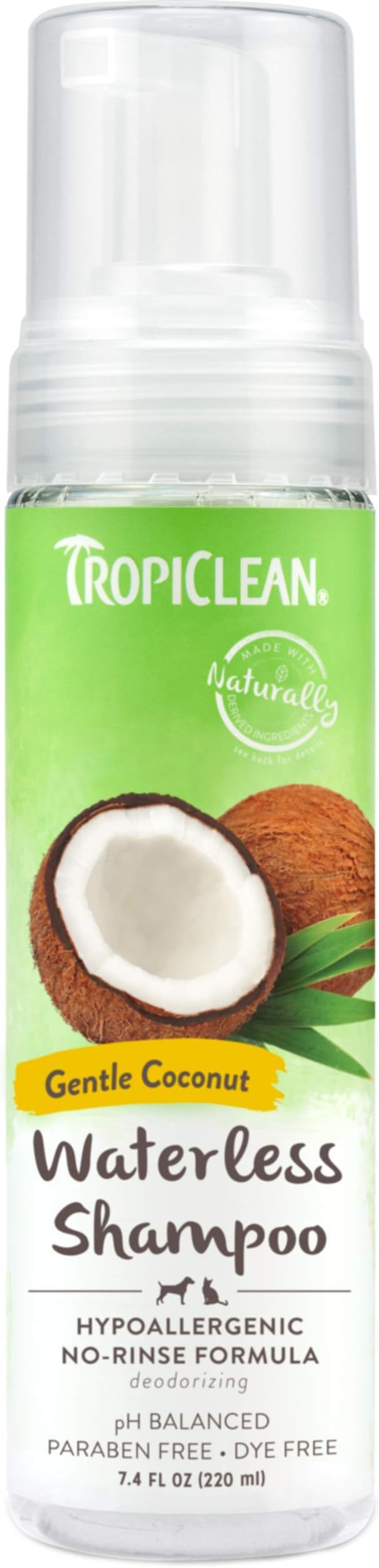 tropiclean waterless cat shampoo