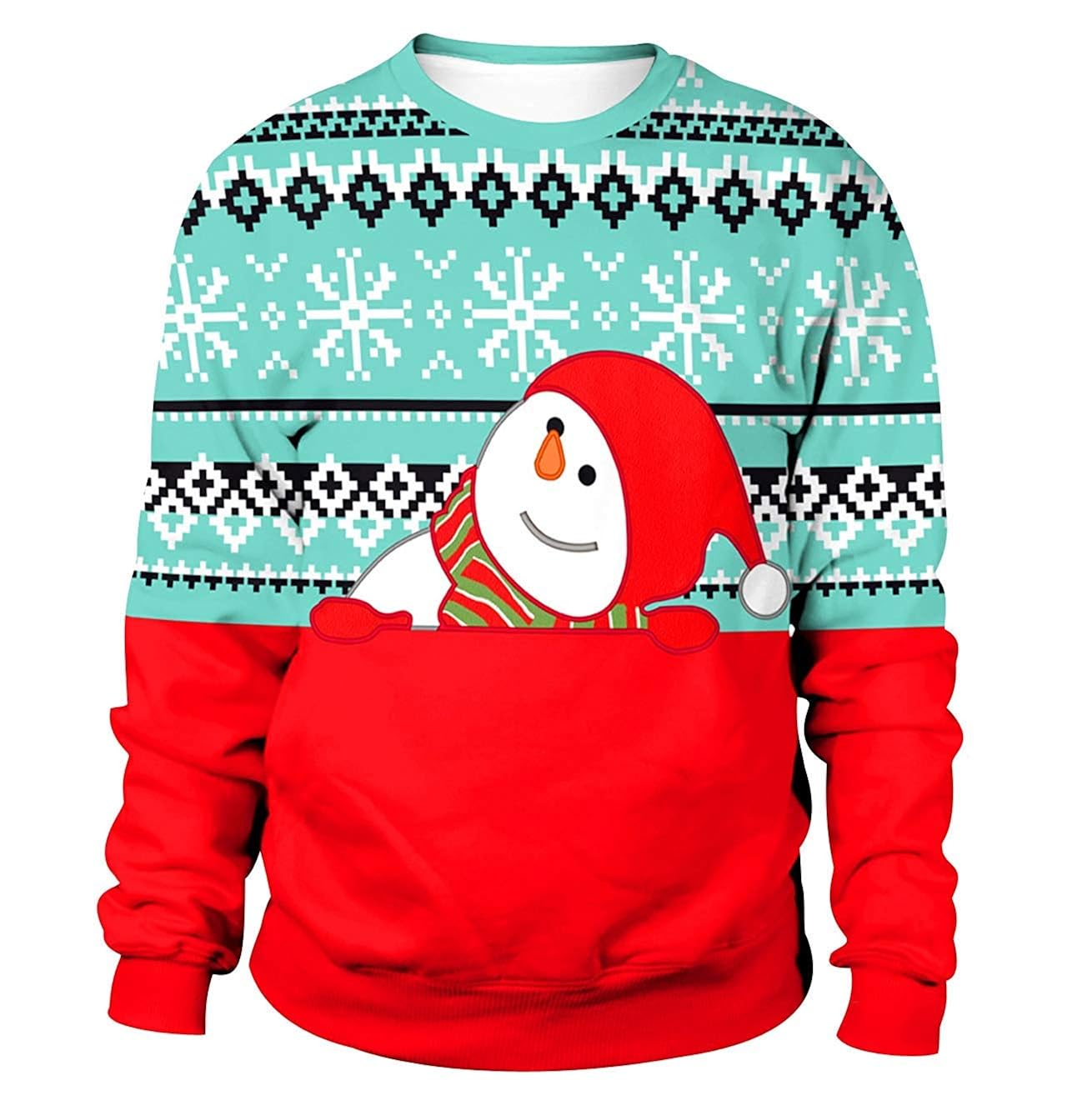 Maglione Natale Bambina BOVOSHA - Stampa Gatto 3D, Rosso, Maniche Lunghe, Tessuto Morbido - Foto 5