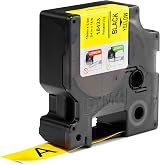 Dymo Rhino Industrial Vinyl Labels 19 mm x 5.5 m Black Print on Yellow view 2