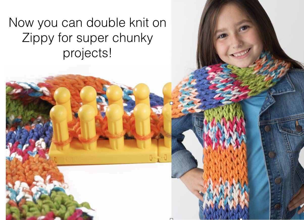 Authentic Knitting Board Bundle Zippy Master Set, Jumbo Gauge, Modular Loom