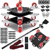 Goyappin 3307 lbs Furniture Dolly 5 Wheels Heavy Duty Furniture Moving Tool with Removable Side Guards,Upgraded Furniture Mov