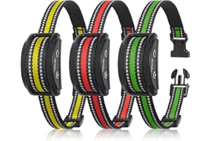 PetJoy Dog Bark Collar for Small Dogs 5-15 lbs, Bark Collar 3 Pack with 5 Adjustable Levels of Sensitivity, Barking Collar Small Breed