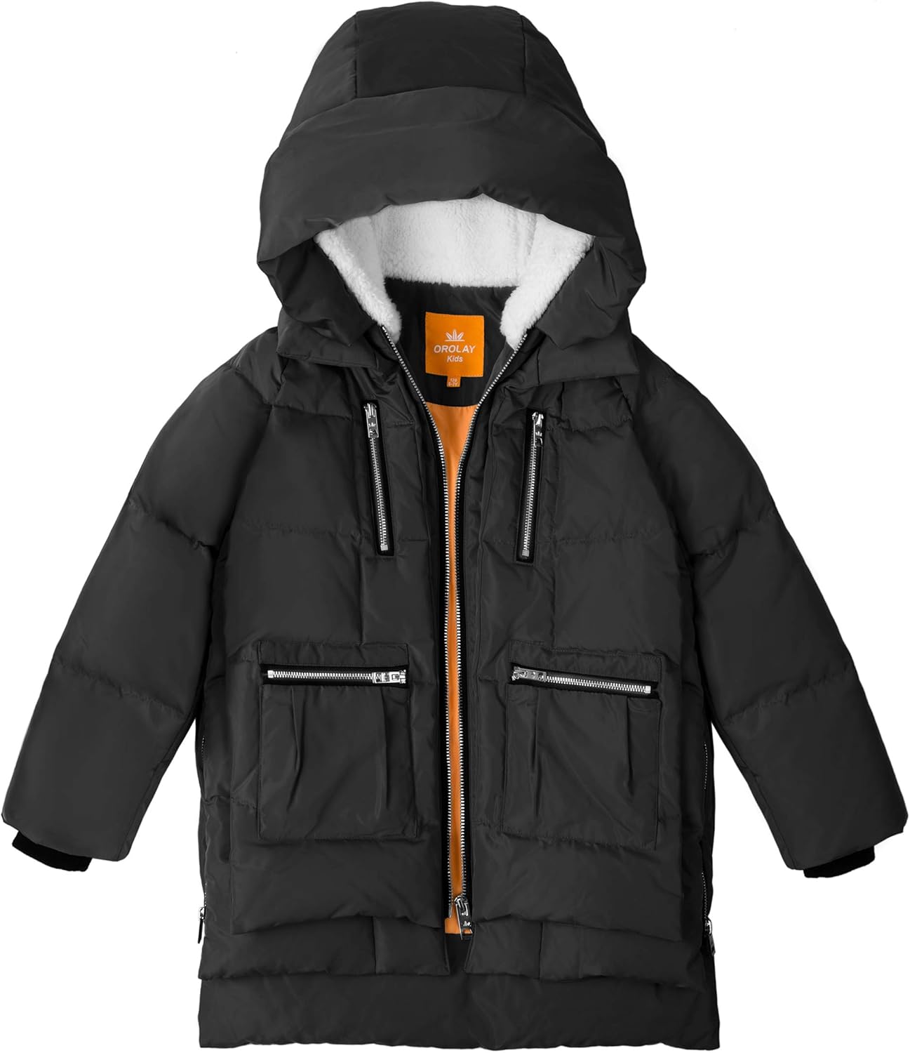 Orolay Children Hooded Down Coat Girls Quilted Puffer Jacket Boys Winter Jackets: Clothing