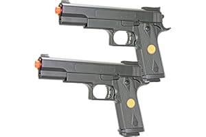 BBTac 1911 Dual Spring Airsoft Pistols P169 – 2-Pack High Performance 260 FPS Airsoft Handguns, Spring Powered Airsoft Guns for Target Shooting & Tactical Play