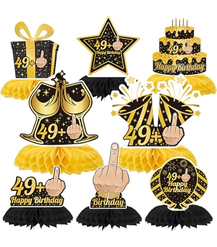 thumbnail image 2 of Sanwuta Retirement Party Decorations - 12 Pcs Over The Hill Honeycomb Centerpieces 2 of 11