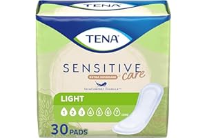 Tena Ultra Thin Incontinence Pads For Women, Light Absorbency, Regular Length, 30 Count(Packaging may vary)