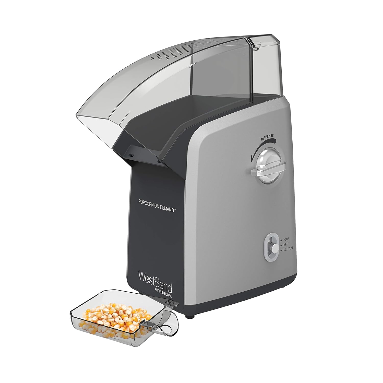 Amazon.com: West Bend 82701 Popcorn on Demand Professional Hot Air Popcorn  Popper Machine Pops Up to 4-Quarts Popcorn Using Hot Air Portion Control  Lever ...