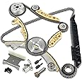 94201S Timing Chain Kit with Tensioner Guide Rail Crank Sprocket Shaft Sprocket Compatible with Chevy Malibu Equinox Buick LaCrosse L4 2.0L 2.2L 2.4L
