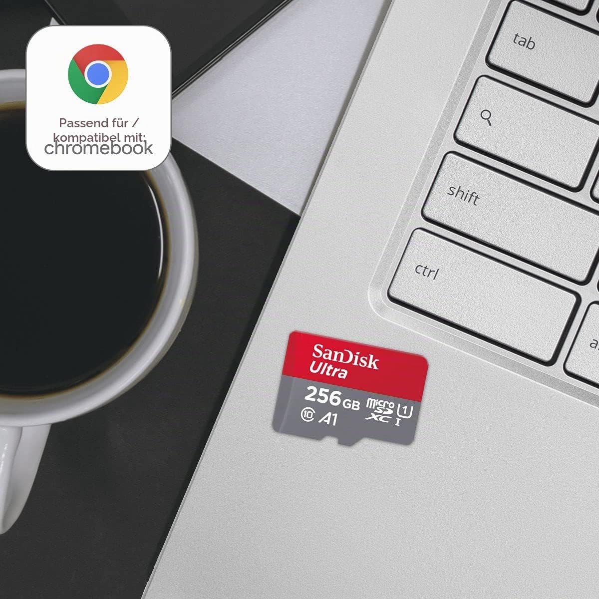 SanDisk Ultra 64 GB microSDXC UHS-I-Karte für Chromebook mit SD-Adapter (Für Smartphones und Tablets, A1, Class 10, U1, Full HD-Videos, bis zu 140 MB/s Lesegeschwindigkeit) 10 Jahre Garantie 4