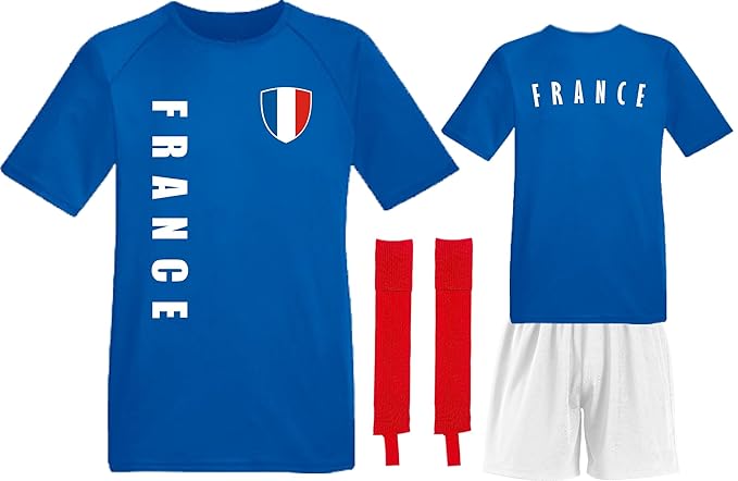 EM 2016 Frankreich Trikot Hose Stutzen - blau SP/A Komplettsatz