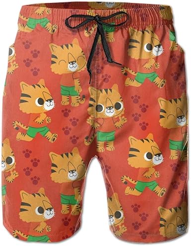 tiger print swim trunks