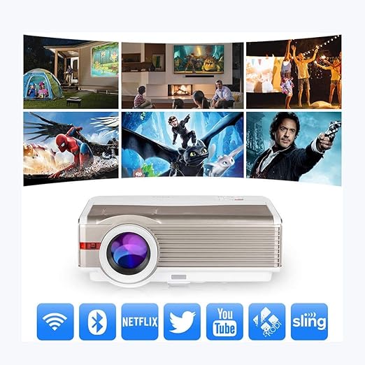 Proyector Proyector Bluetooth WiFi HDMI 8900 Lumen 1080P LCD LED ...