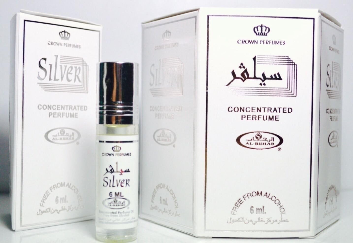 Al-Rehab plata caja de 6 x 6 ml Perfume Petróleo: Amazon.es: Belleza