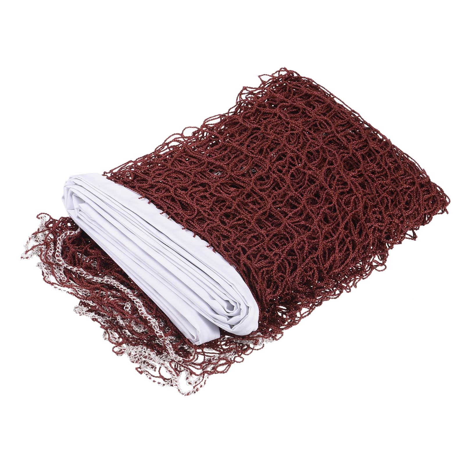 M METERXITY Foldable Badminton Net - Portable Badminton Durable Badminton Replacement Net Polypropylene Sports Net for Indoor Outdoor Backyard (17x2.5ft, Red)