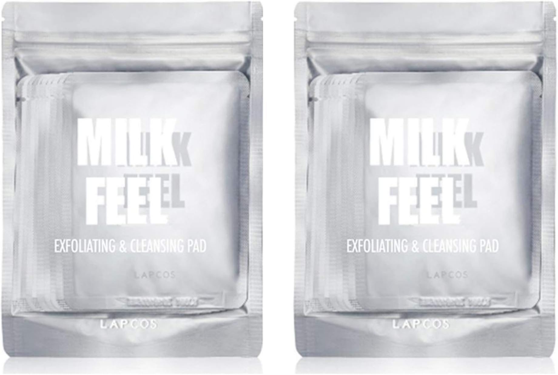 LAPCOS Milk Feel Exfoliating Cleansing Pads, 100% Cotton – 4 Packs of 5 (20 Pads Total)