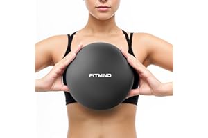 FITMIND Pilates Ball 10 Inches Small Exercise Ball,Core Ball with Inflation Straw, Barre Ball,Bender Ball for Yoga, Stability, Fitness, Ab, Core,Workout,Physical Therapy