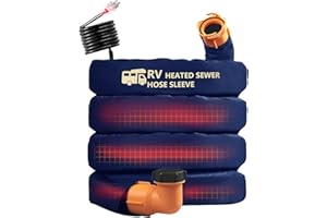 NOTTIA Sewer Hose with Heated Sleeve Avoid Freezing at -45°F, Blue Rv Sewer Hose kit ，Sewer Hose for Rv Camper/Rv Accessories
