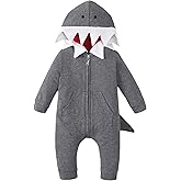 Beleva Newborn Baby Boys Girls Dinosaur Outfit Hoodie Romper Jumpsuit Outfits Layette Sets