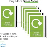 Viro Display Recycling General Waste Stickers 10 Pack 100x150mm Waterproof UV view 6