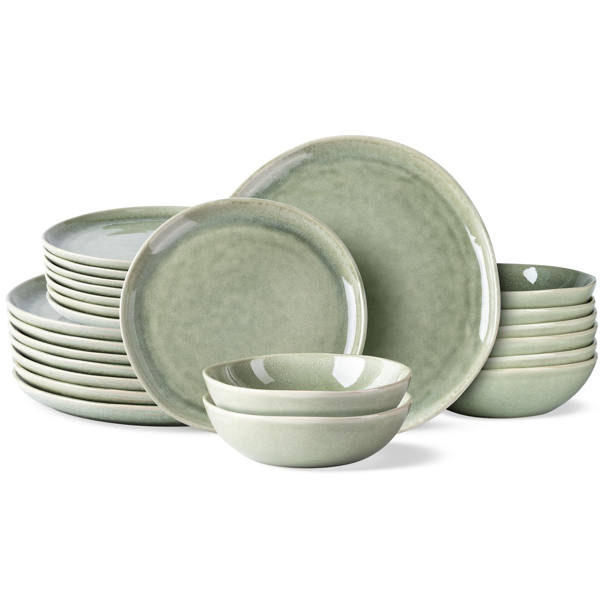 AmorArc Ceramic Dinnerware Sets,Handmade Reactive
