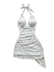 BEAUDRM Women's Floral Print Sleeveless Halter Deep