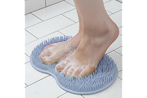 Bathtub Shower Foot Scrubber Massager Mat-Exfoliating Foot Brush,Bath Foot Mat with Hanging Hole,Home Spa Pad for Shower