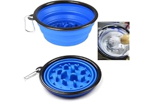 Ezcora Foldable Shaving Bowl, Silicone Shaving Soap Bowl for Shave Cream Soap, Shaving Cup for Wet Shave for Men Easy to Carry