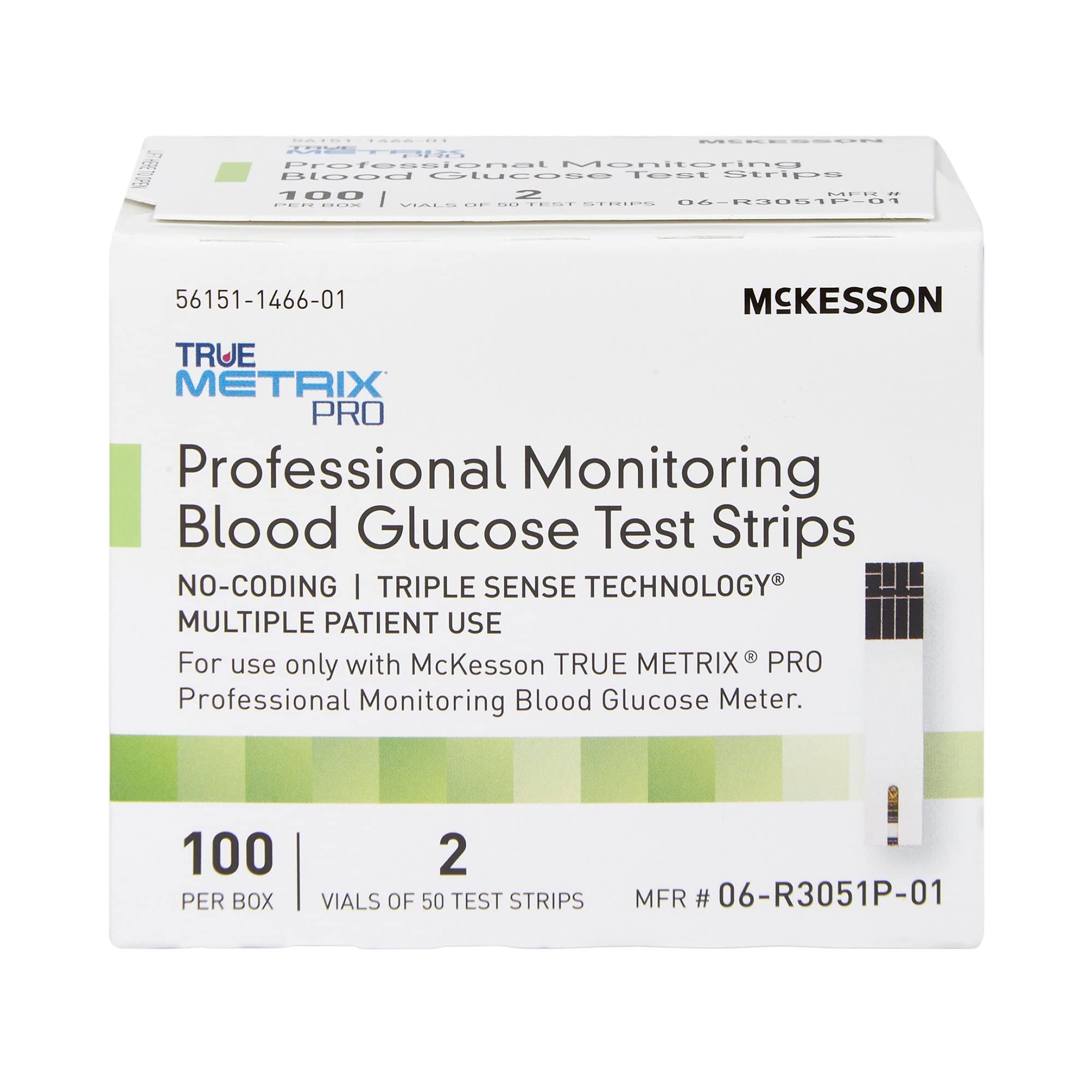 McKesson True METRIX Blood Glucose Test Strips for Diabetes Professional Monitoring System, Multiple Patient Use (100 Count (Pack of 1))