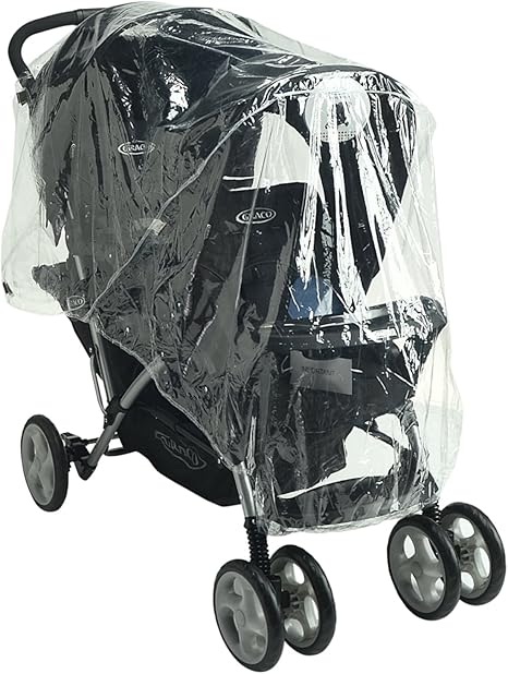 protection pluie poussette double graco
