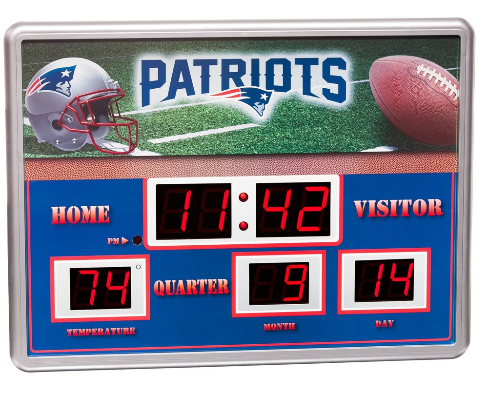 Buy New England Patriots Scoreboard Wall Clock With Thermometer Online At Low Prices In India Amazon In