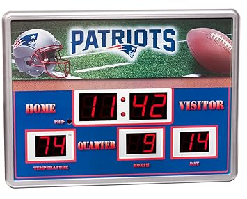 Buy New England Patriots Scoreboard Wall Clock With Thermometer Online At Low Prices In India Amazon In