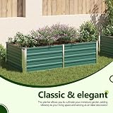 vidaXL Raised Garden Bed Galvanised Steel Green 160x80x45 cm view 7