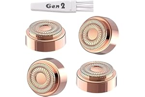 Flawless Replacement Heads,Rimoleur Facial Hair Remover Replacement Heads Generation 2 for Finishing Touch Flawless Facial Hair Removal Tool for Women,Pack of 4