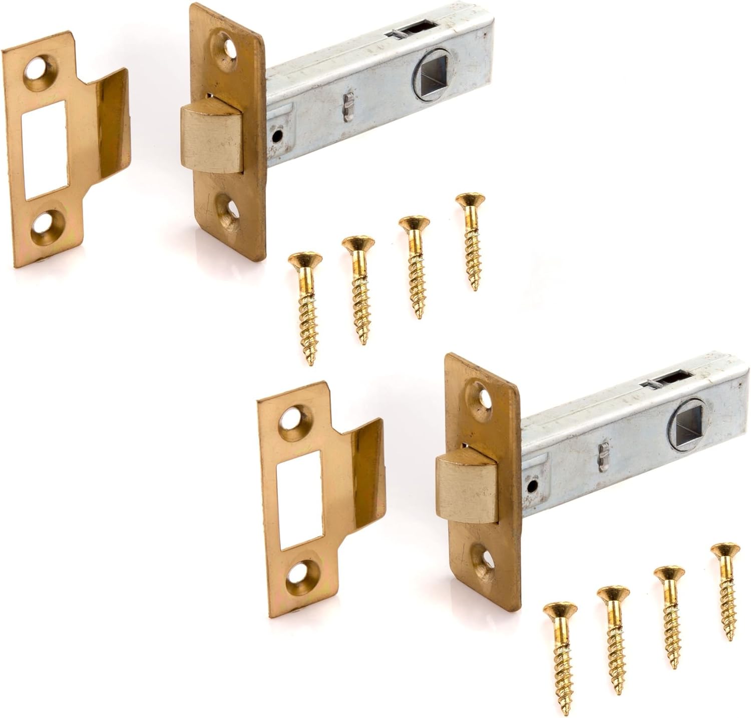 2X Brass Mortice Tubular Latches for Internal Doors 3"/75mm Amazon