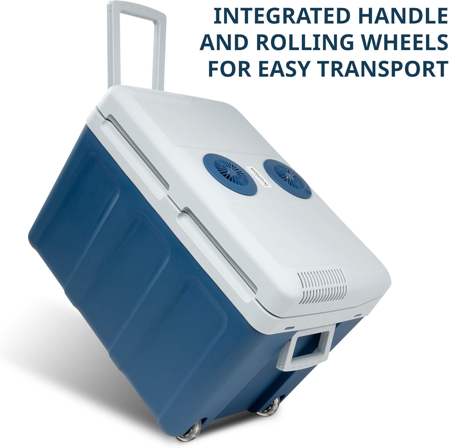 Ivation Electric Cooler & Warmer with Wheels & Handle |48 Quart (45 L) Portable Thermoelectric Fridge For vehicles & Trucks| 110V AC Home Power Cord & 12V Car Adapter for Camping, Travel & Picnics: Appliances
