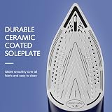 BEAUTURAL 2800W Steam Iron, Ceramic Soleplate, 3-Way Auto-Off, Blue view 3